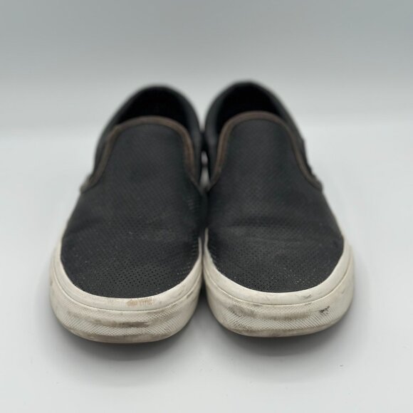 Vans Classic Slip-On – Black Perforated Leather – Women’s Size 5.5 - Picture 6 of 7